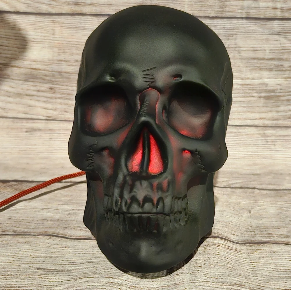 Gothic Halloween spooky color changing black skeleton skull oil diffuser